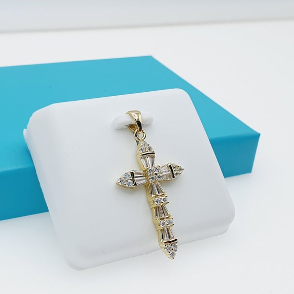 "14K Gold Plated 925 Sterling Silver CZ Beautiful Pendant for Women, 1USPAR4001 - Picture 8 of 11